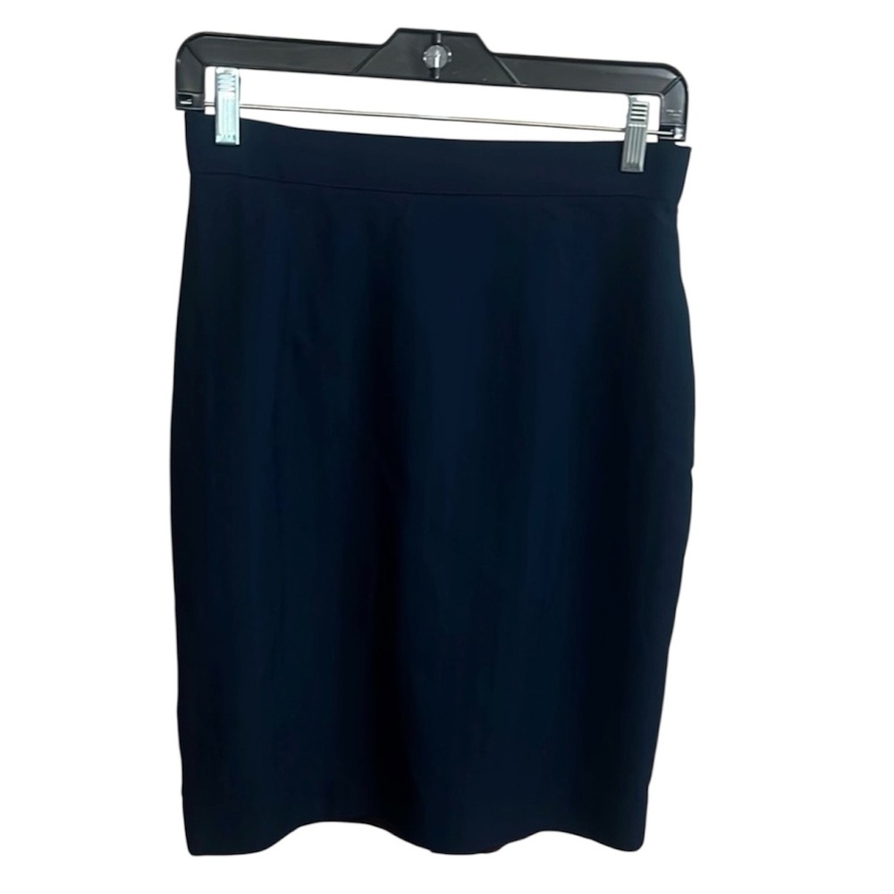 😊Elegant Navy Knee-Length Pencil Skirt for Work